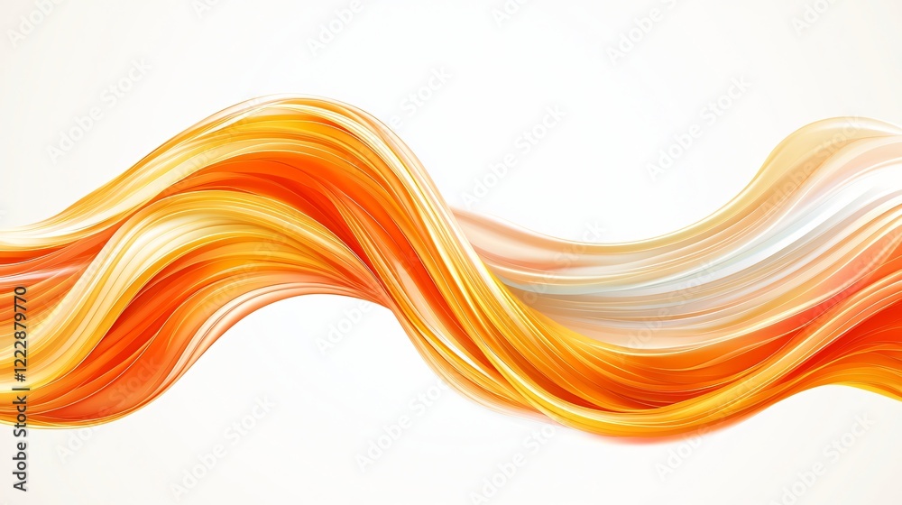 Flowing orange and white paint swirl background for design, presentation or advertising use Flowing orange and white paint swirl background for design, presentation or advertising use