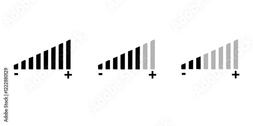 Volume sign vector illustration set