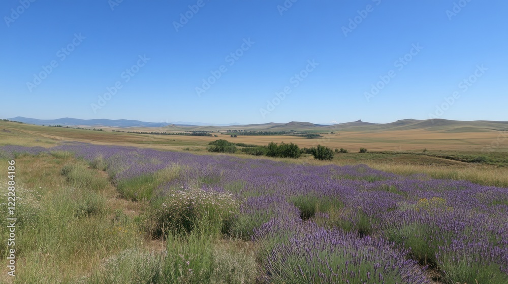 Lavender Field Underneath A Vast Blue Sky Lavender Field Underneath A Vast Blue Sky
