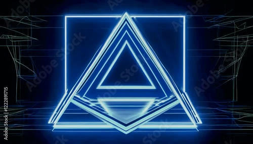 Neon Triangle Energy Core