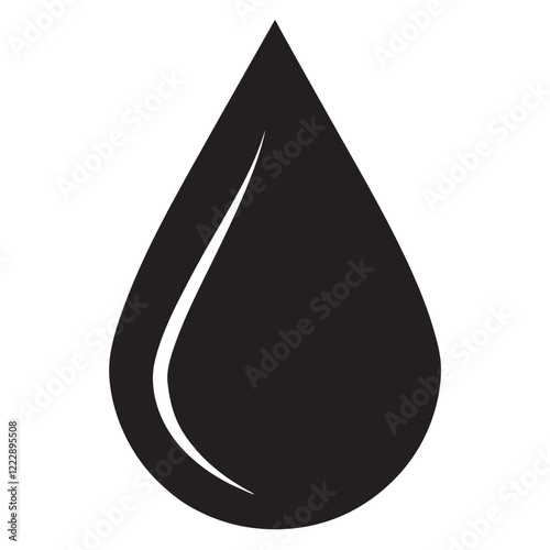 A minimalist water droplet icon