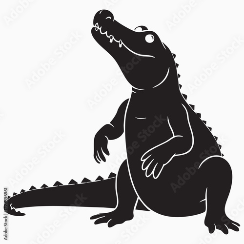 illustration of a crocodile silhouette 