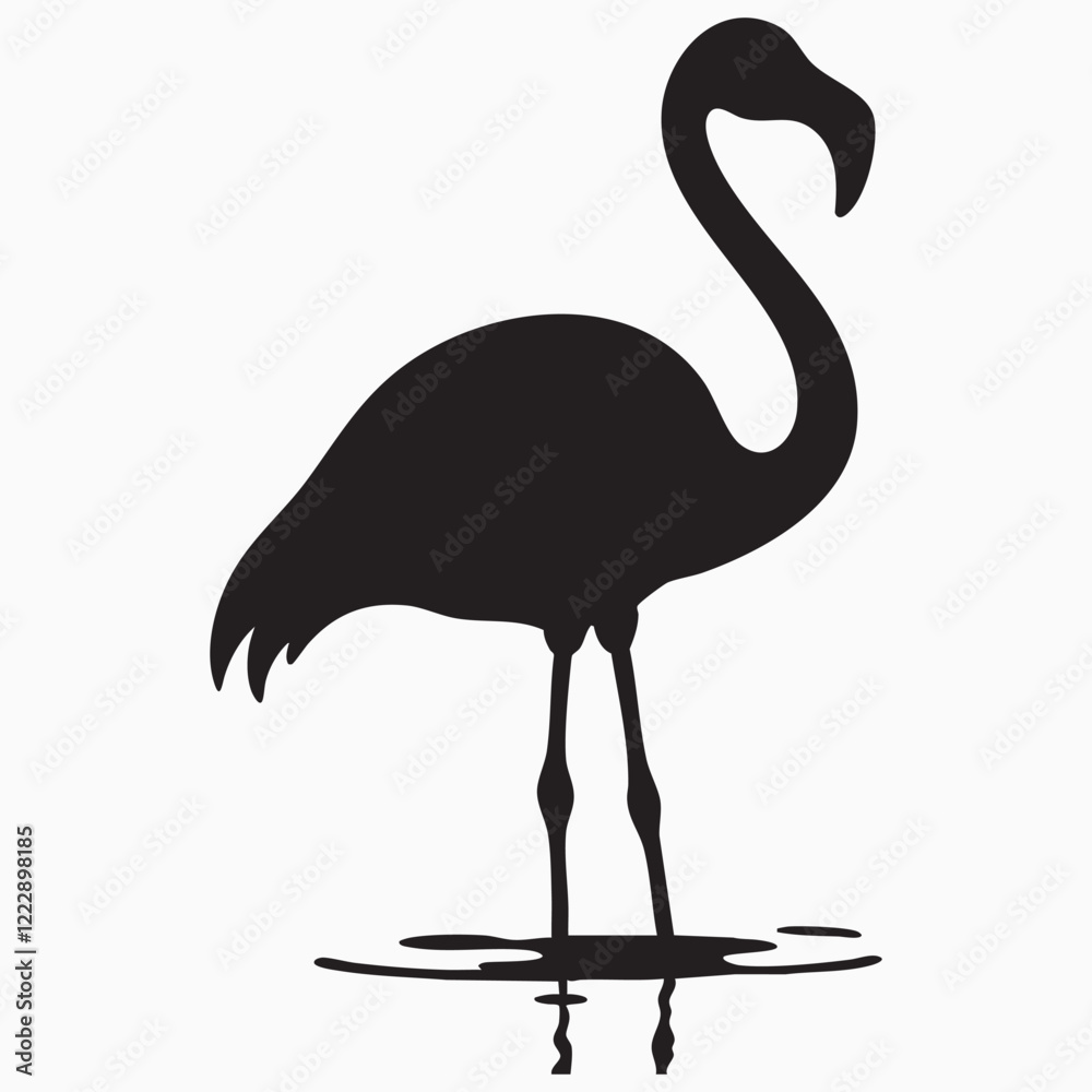 Fototapeta premium illustration of a flamingo silhouette 