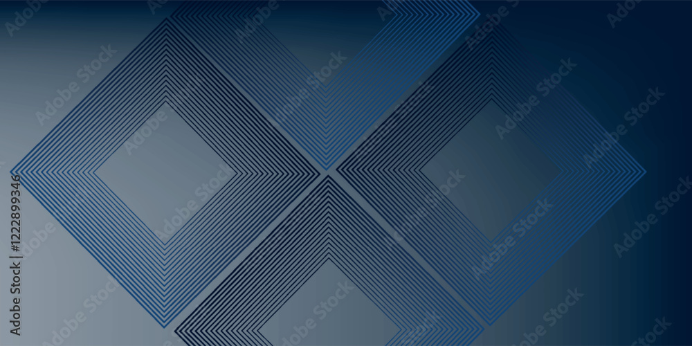 Obraz premium Blue abstract background. Geometric lines pattern. Modern shiny blue gradient lines.