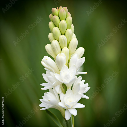 Rajnigandha flower with blur background