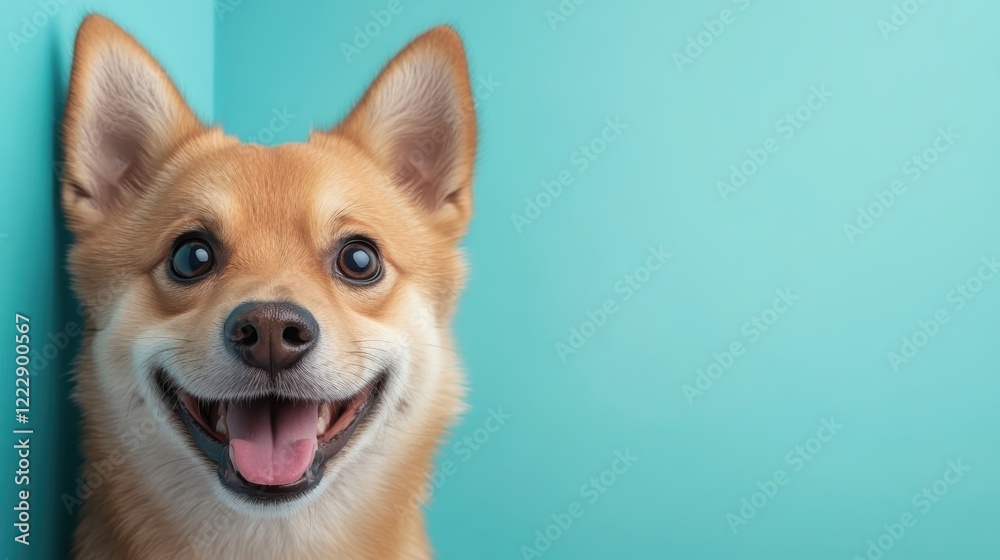 A cheerful corgi smiles brightly at the camera, showcasing its joyful personality in a vibrant turquoise setting that emphasizes delight and companionship. A cheerful corgi smiles brightly at the camera, showcasing its joyful personality in a vibrant turquoise setting that emphasizes delight and companionship.