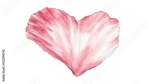 Wallpaper Mural A delicate watercolor illustration of a heart-shaped petal in soft pink tones, suitable for romantic designs Torontodigital.ca