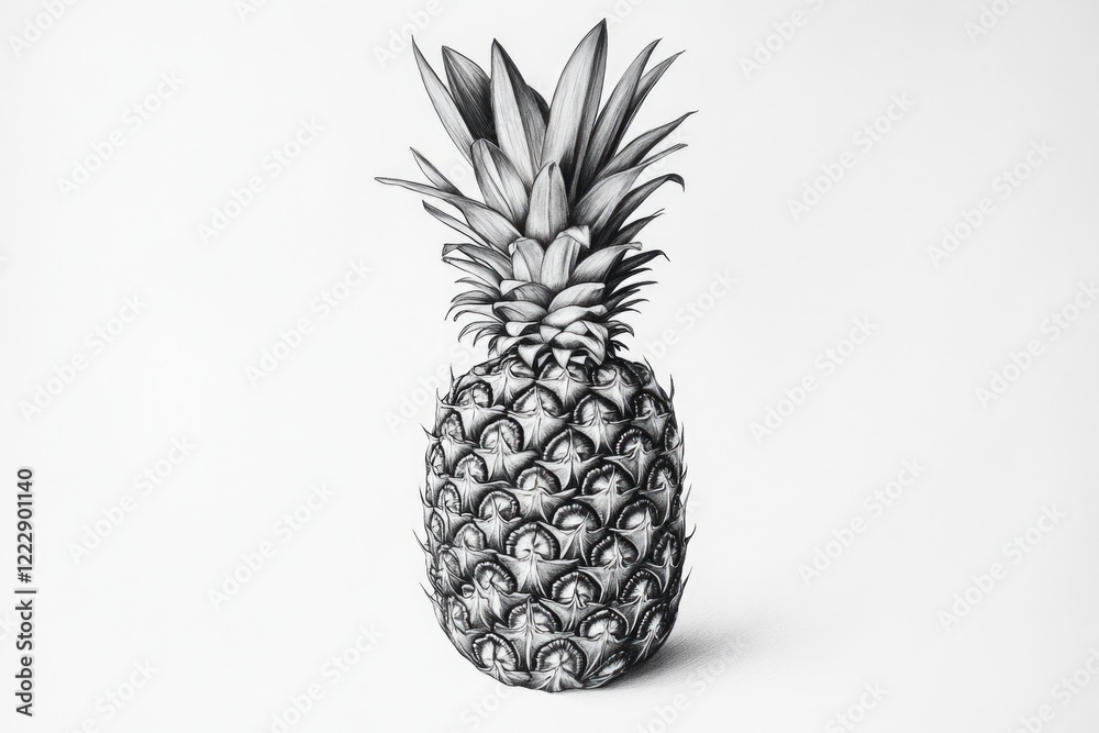 Obraz premium Pineapple black and white