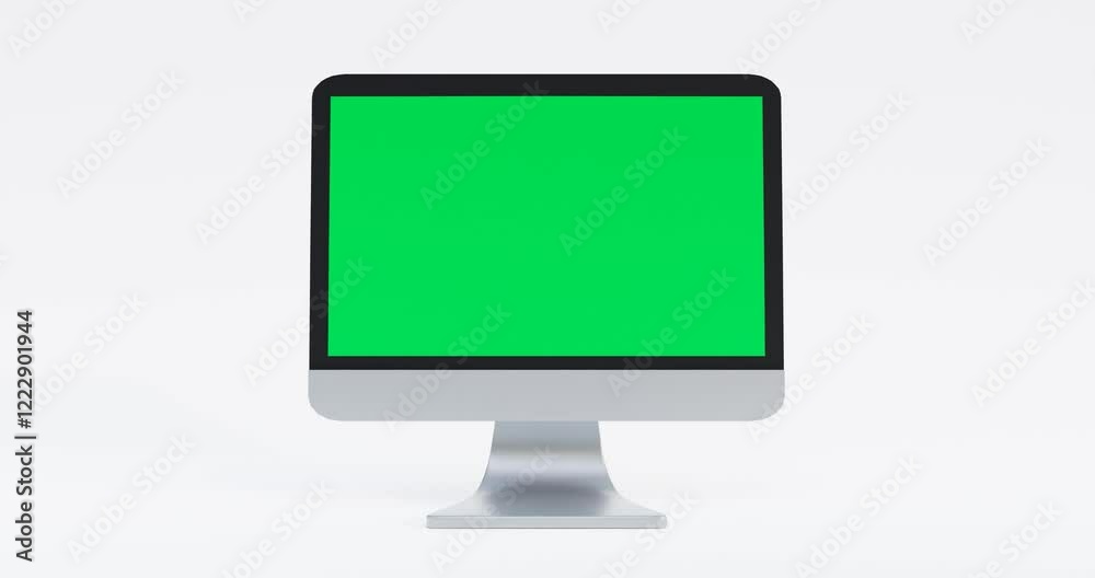 apple mac monitor with green screen 4K resolution video apple mac monitor with green screen 4K resolution video
