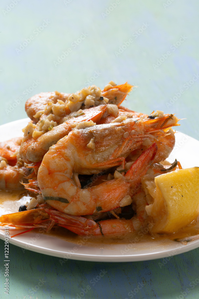 spanish garlic shrimp tapas
