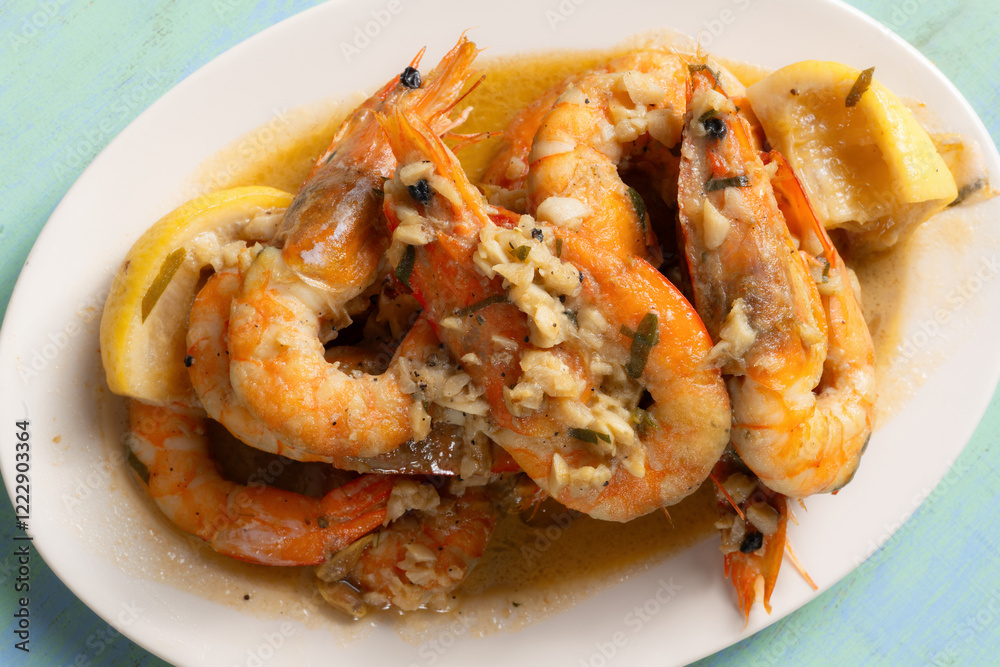 spanish garlic shrimp tapas