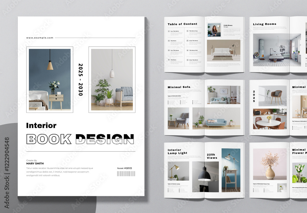 Interior Book Template Layout Stock Template | Adobe Stock