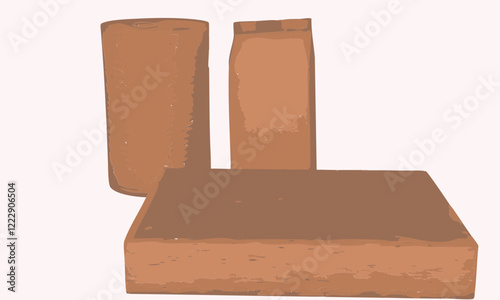 tin, coffee bag, box, 3d