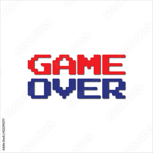 game over icon hand drawn illustration artwork