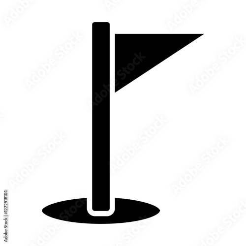 Flagstick glyph icon