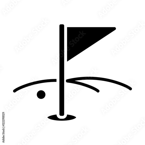 Golf Course glyph icon