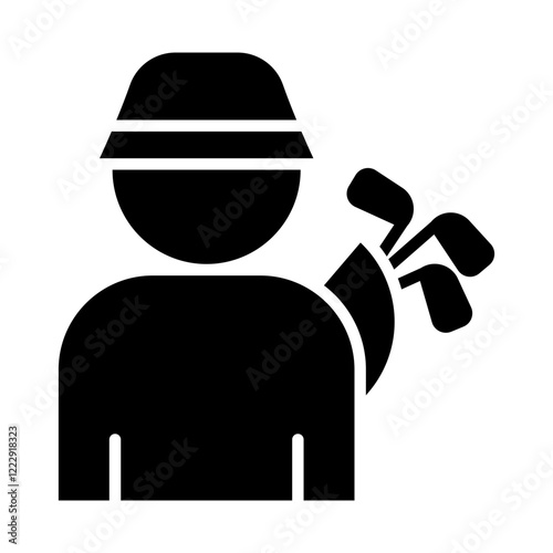 Caddie glyph icon
