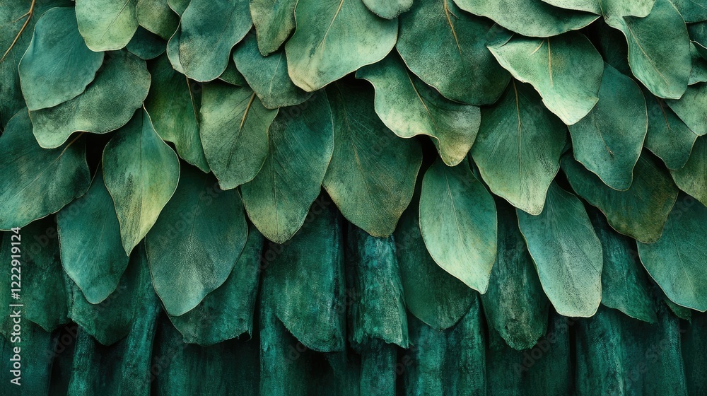 Obraz premium Eucalyptus leaf background with texture and empty space for text suitable for nature themes and design projects