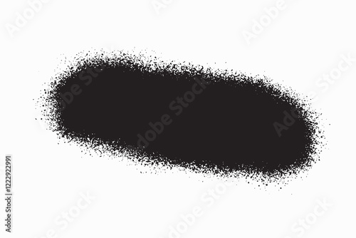 Black brush texture. Abstract background with black ink stain. Vector illustration. Grunge texture for postcard and flyer design. Model for creating digital brushes. Vector 
