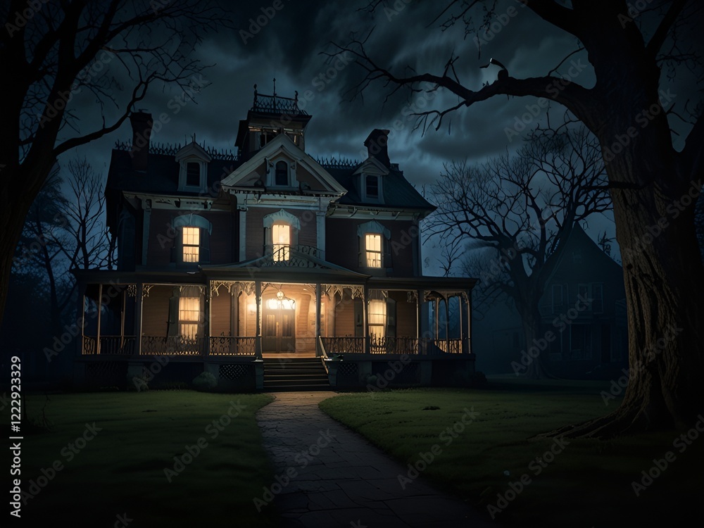 haunted house in the forest