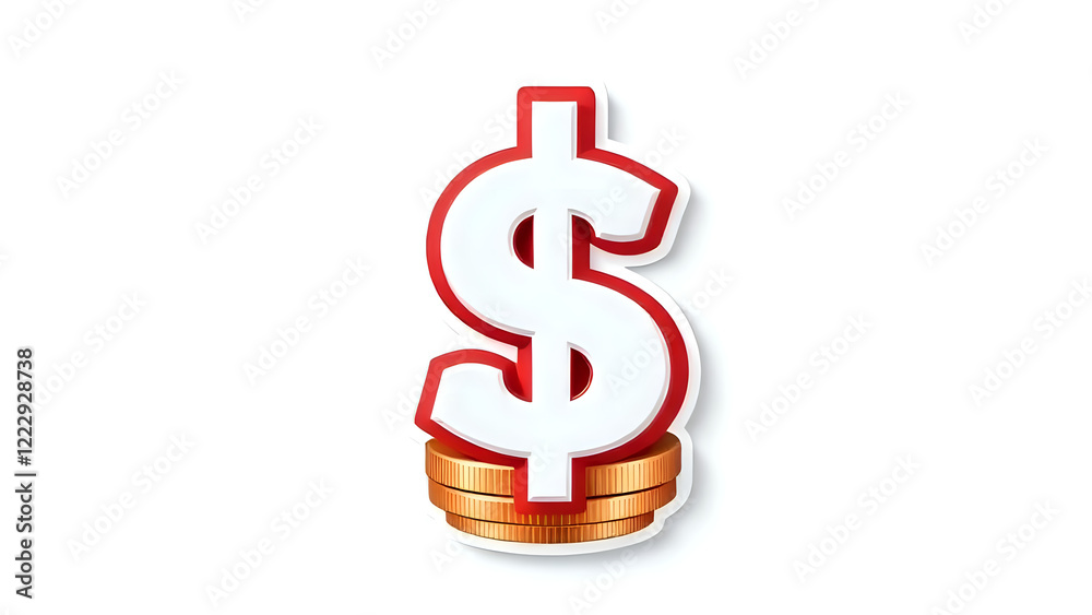 Obraz premium Dollar stack Sticker 