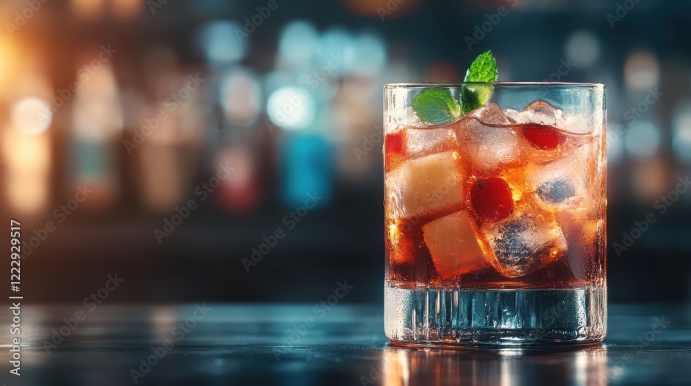 A timeless cocktail served with ice and adorned with cherries, highlighting the elegance of classic drinks in a cozy bar ambiance, perfect for social occasions. A timeless cocktail served with ice and adorned with cherries, highlighting the elegance of classic drinks in a cozy bar ambiance, perfect for social occasions.