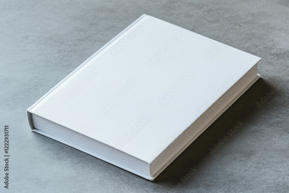 Vibrant Color Visual of a White Book with a White Cover on a Gray Background Vibrant Color Visual of a White Book with a White Cover on a Gray Background