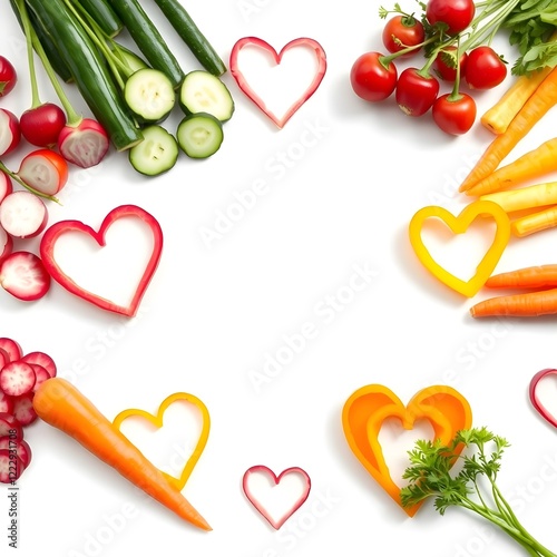 Verduras frescas en forma de corazón photo