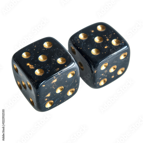 Pair of dice isolated on transparent background photo