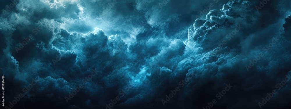 Dramatic storm clouds over the ocean with lightning highlighting an intense thunderstorm and empty space for text or design elements Dramatic storm clouds over the ocean with lightning highlighting an intense thunderstorm and empty space for text or design elements