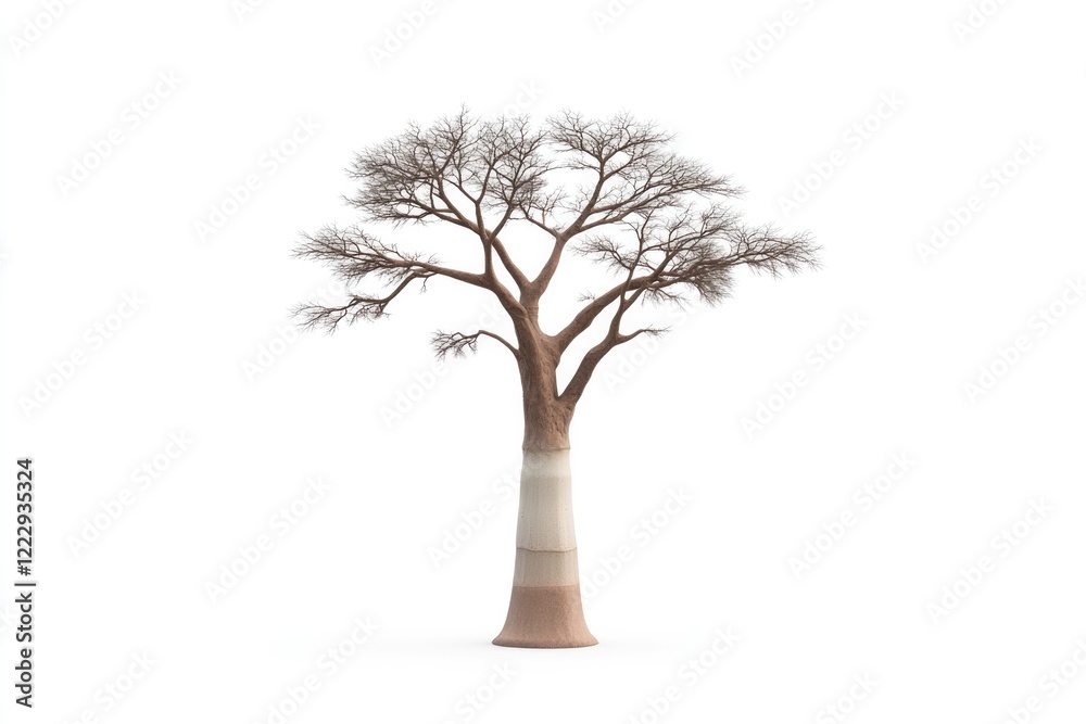 Fototapeta premium Elegant tree stands tall with intricate branches, showcasing uni