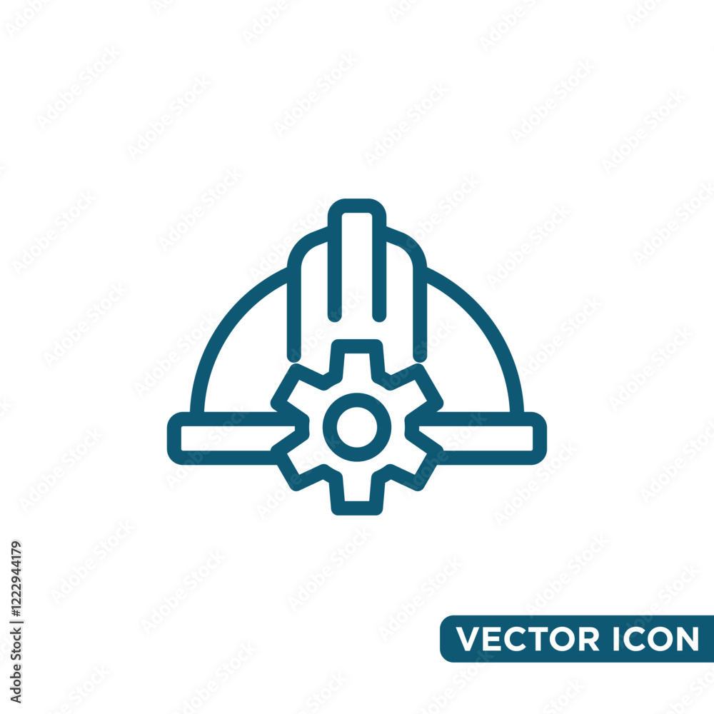 Minimalist Design Safety Helmet Icon Template Minimalist Design Safety Helmet Icon Template