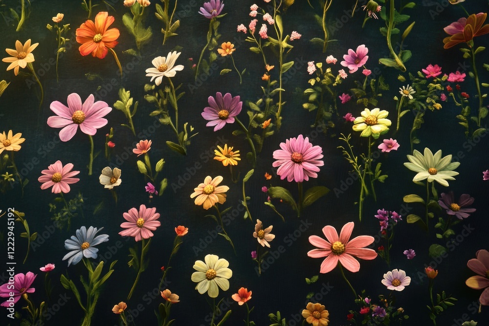Obraz premium Flowers on wall