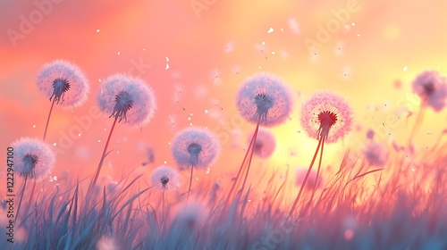 A close up of the delicate seeds and fluffy heads background