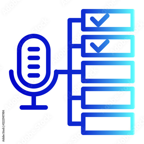 List Icon Line Gradient
