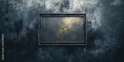 Elegant vintage frame positioned on abstract textured dark and light canvas with ample space for personalized text or artwork branding.