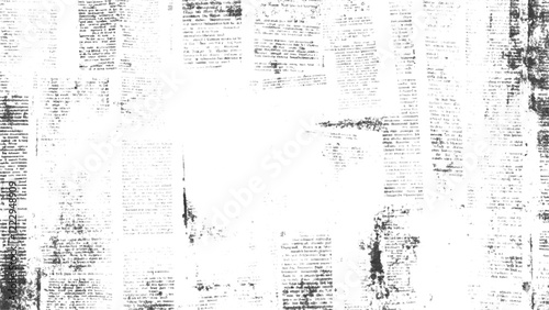 Black and white newspaper background. Newspaper paper grunge aged newsprint pattern background. Vintage old newspapers template texture, Vintage newspaper background with "new" text and grunge.