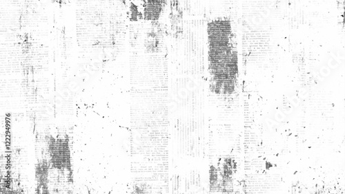 Newspaper Grunge black and white. Newspaper paper grunge vintage old aged texture background. Newspaper with old grunge vintage unreadable paper texture background. 