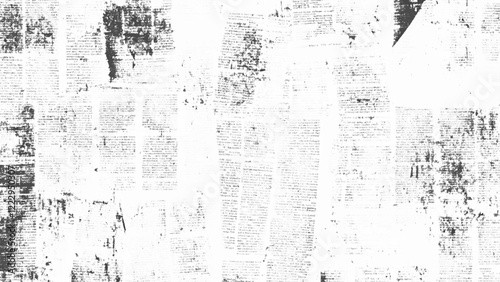 Newspaper Grunge black and white. Newspaper paper grunge vintage old aged texture background. Newspaper with old grunge vintage unreadable paper texture background. 