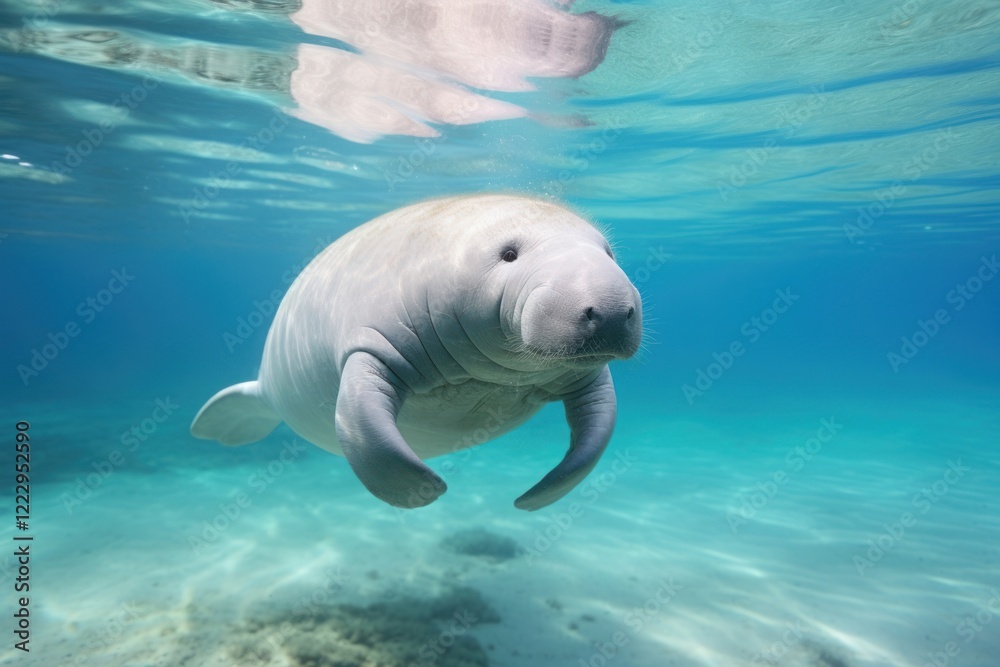 Naklejka premium Dugong outdoors animal mammal.