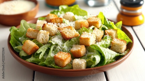 Wallpaper Mural Fresh Caesar Salad with Croutons Torontodigital.ca