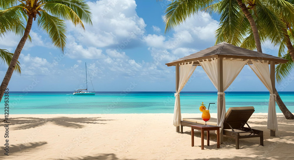 Relaxing Under Palm Trees by the Beach Relaxing Under Palm Trees by the Beach