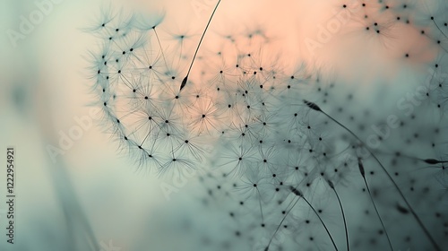 A close up of the delicate seeds and long slender background