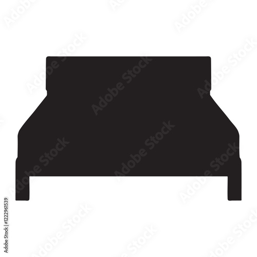 Bed Silhouette Vector Illustration