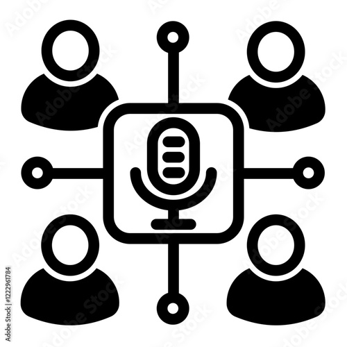 Group Icon With Trendy Mixed Style (Line and Glyph)