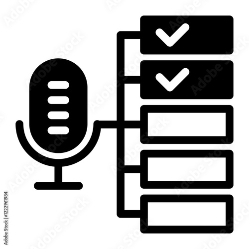 List  Icon With Trendy Mixed Style (Line and Glyph)