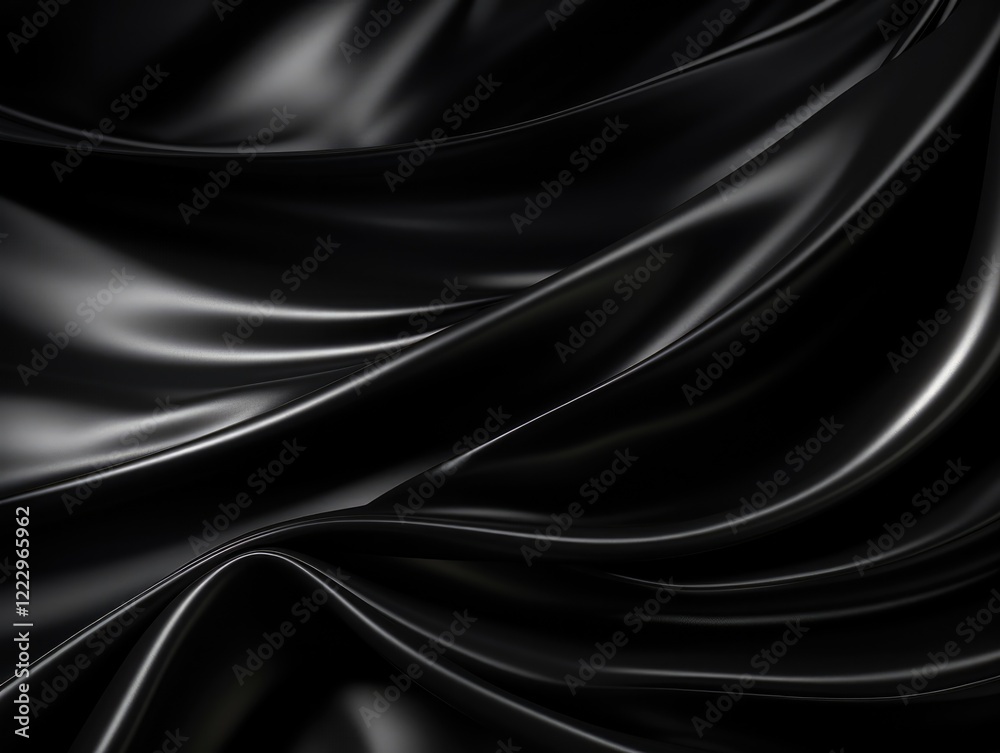 Fototapeta premium Luxury Black Foil Texture Background. Elegant Smooth Metallic Texture for Shining and Smooth Design