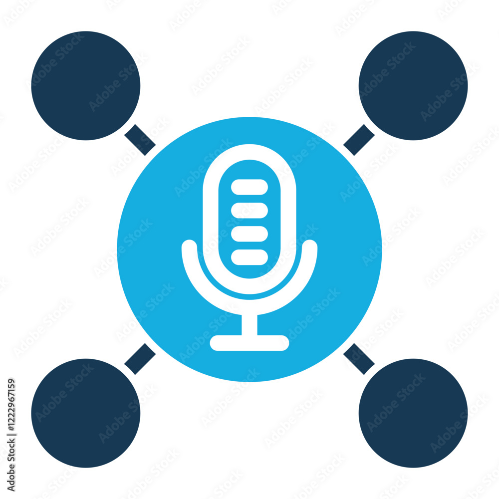 Social Icon With Trendy Duo Tone Style Social Icon With Trendy Duo Tone Style