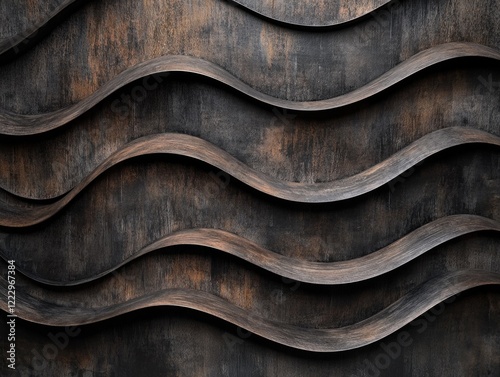 Metal surface with waves