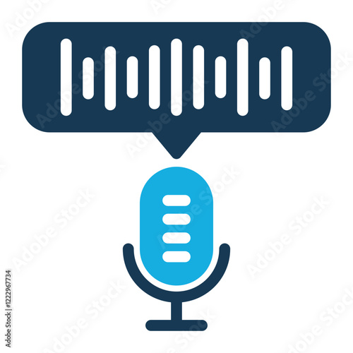 Audio Icon With Trendy Duo Tone Style